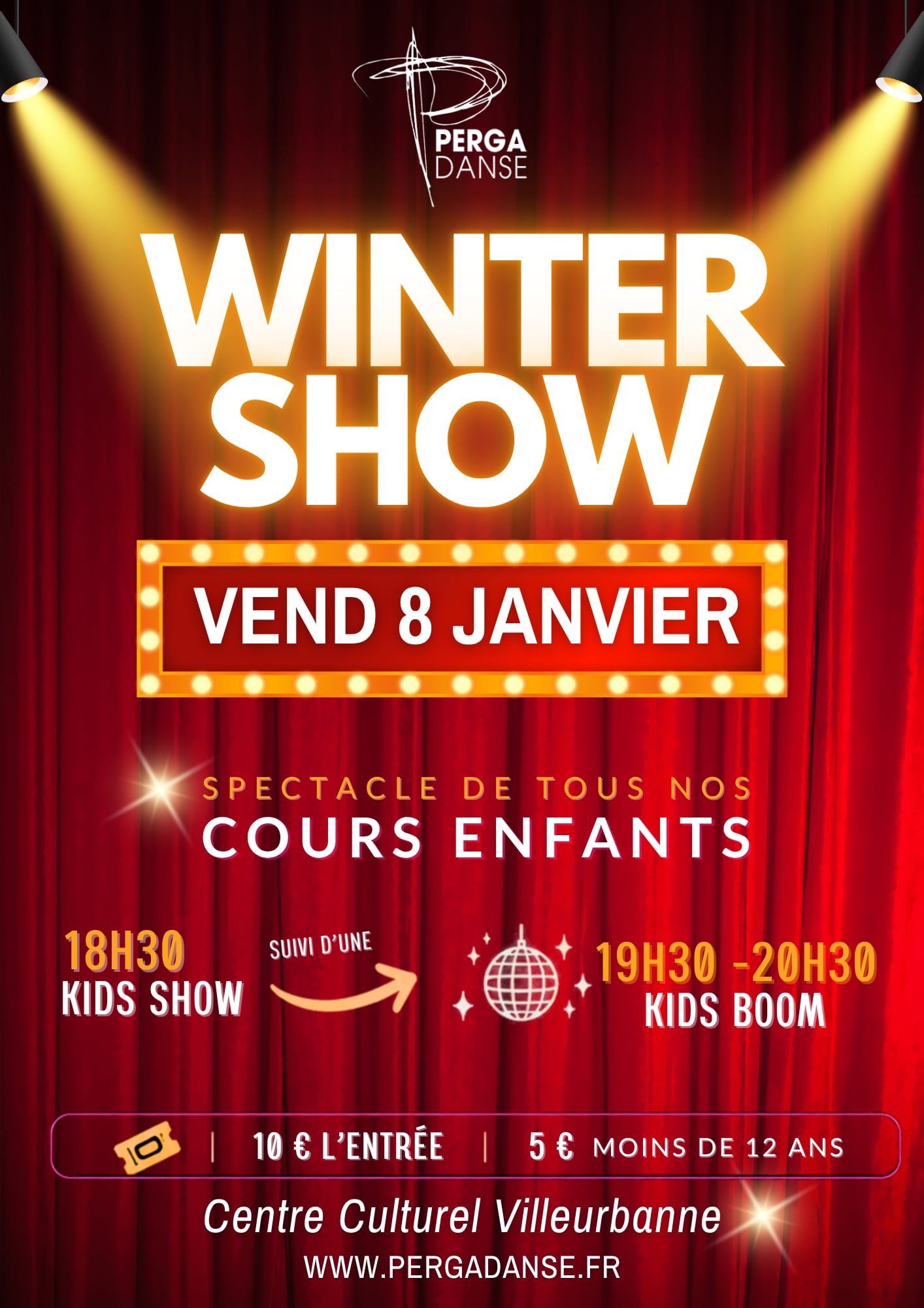 Affiche du Winter Show Perga Danse, vendredi 8 janvier